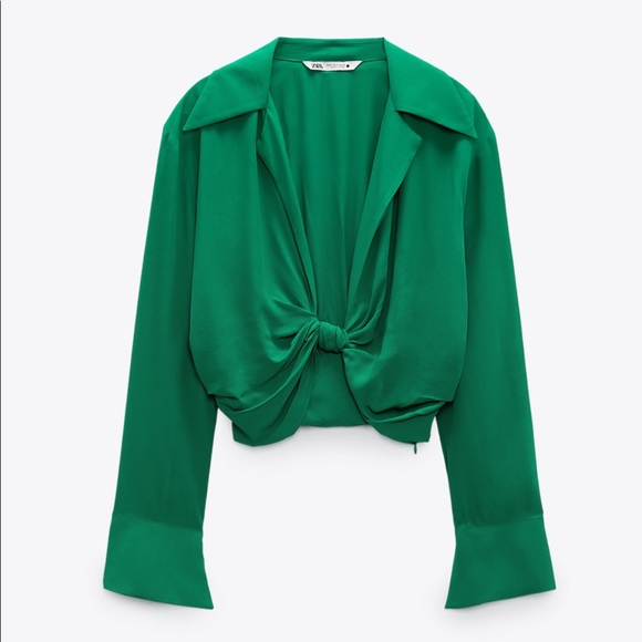 ZARA knotted crop top - Picture 9 of 11